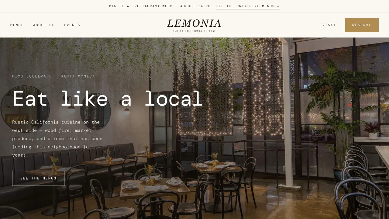 Lemonia website design