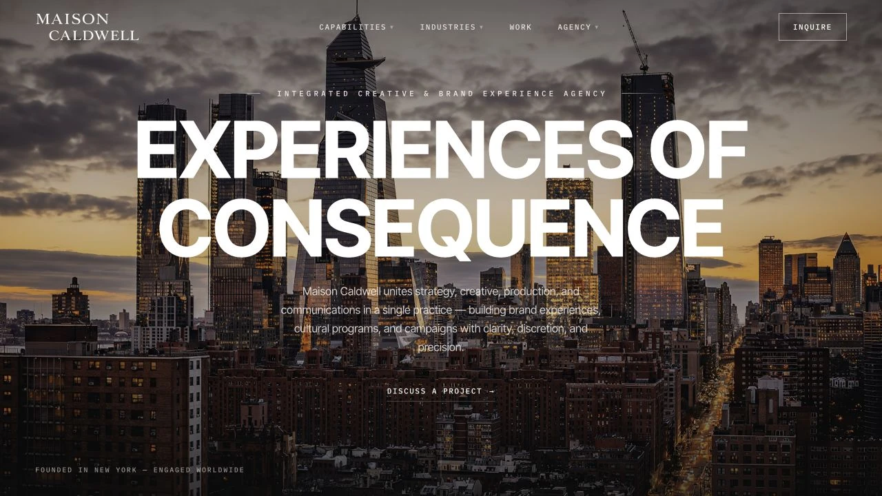 Maison Caldwell website design