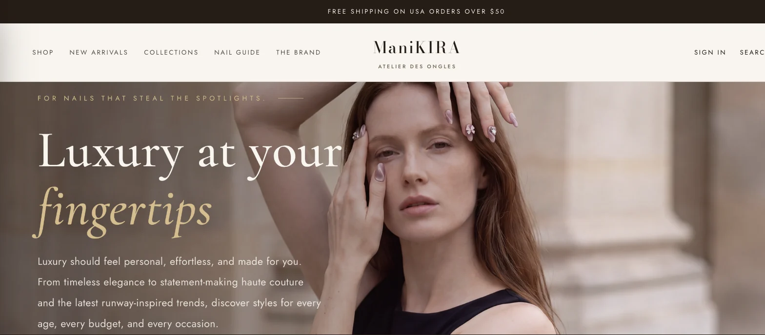 ManiKIRA website design